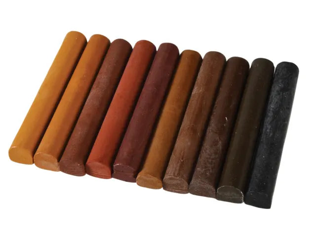 Liberon Retouch Crayons Assorted Pack of 10 for Wood Scratch Repair