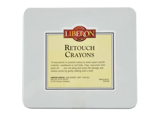 Liberon Retouch Crayons Assorted Pack of 10 for Wood Scratch Repair