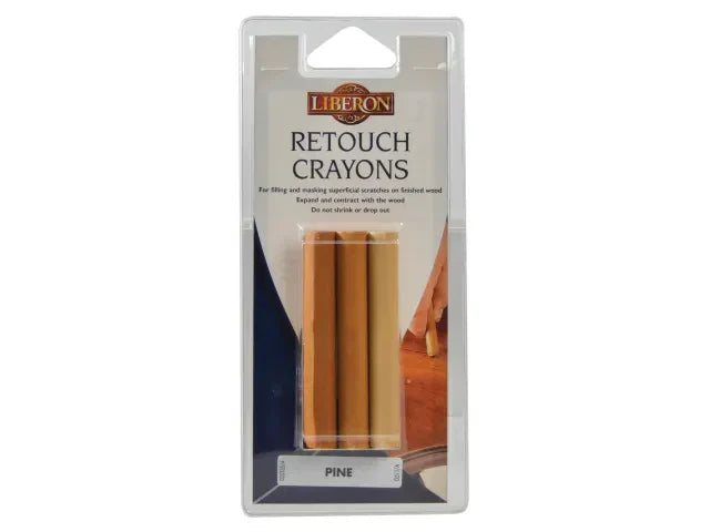 Liberon Retouch Crayons Pine Pack of 3 for Filling Scratches and Holes