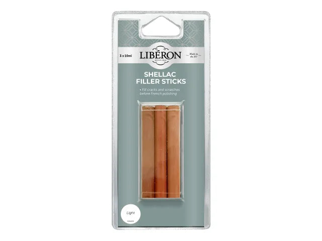 Liberon Shellac Filler Sticks Light 3 Pack for Wood Repair and Finishing