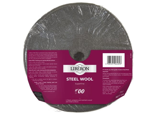 Liberon Steel Wool Grade 00 Super Fine 1kg for Wood Metal Cleaning Smoothing