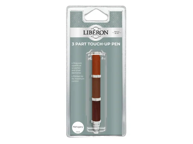 Liberon 3 Part Touch-Up Pen Set Mahogany for Wood Scratches and Blemishes
