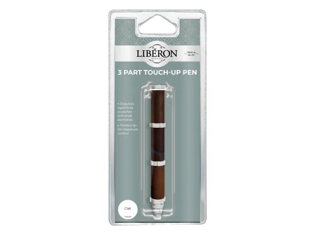 Liberon 3 Part Touch-Up Pen Oak for Wood Scratches and Blemishes Repair