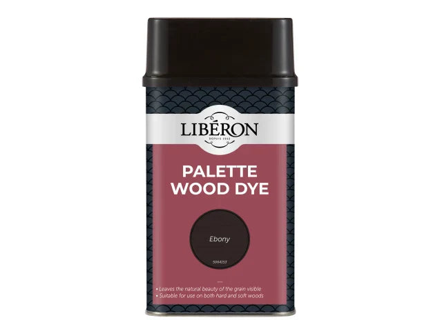 Liberon Palette Wood Dye 500ml Ebony Water-Based Acrylic for Interior Wood