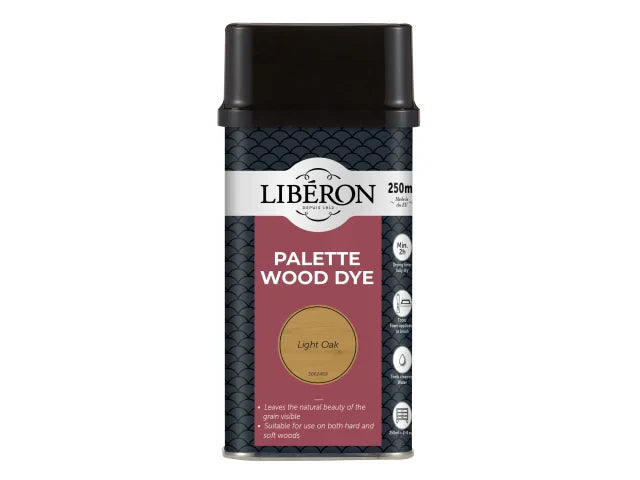 Liberon Palette Wood Dye Light Oak 250ml Water-Based Interior Wood Stain