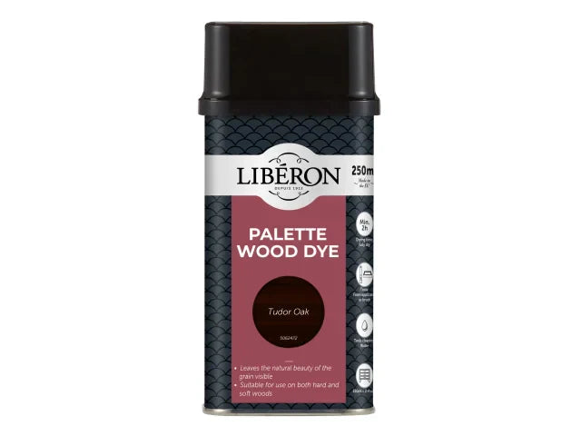 Liberon Palette Wood Dye 250ml Tudor Oak Water-Based Interior Colouring