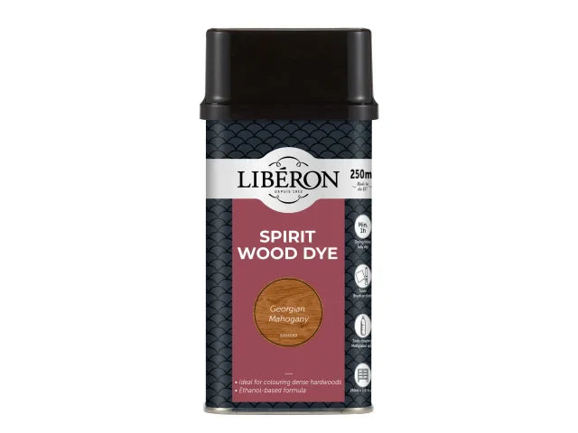 Liberon Spirit Wood Dye 250ml Georgian Mahogany for Antique Restoration