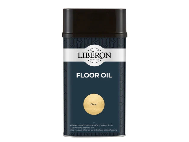 Liberon Floor Oil Clear 1 Litre Natural Finish for Wooden Floors Interior