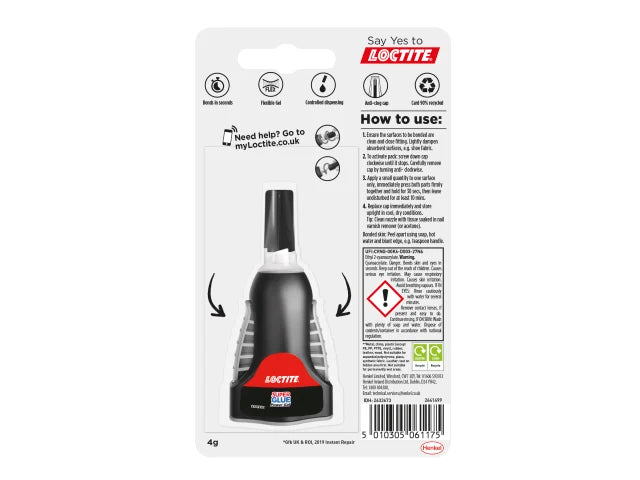 Loctite Super Glue Power Gel Control 4g Non-Drip Precision Adhesive