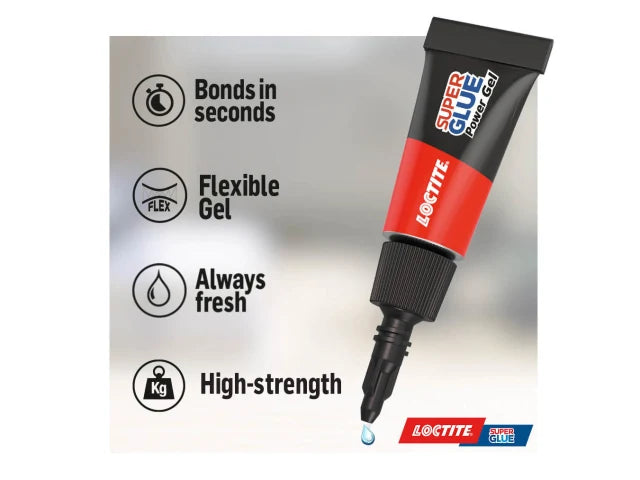 Loctite Super Glue Power Gel Mini Trio 3x1g Waterproof Shock Resistant