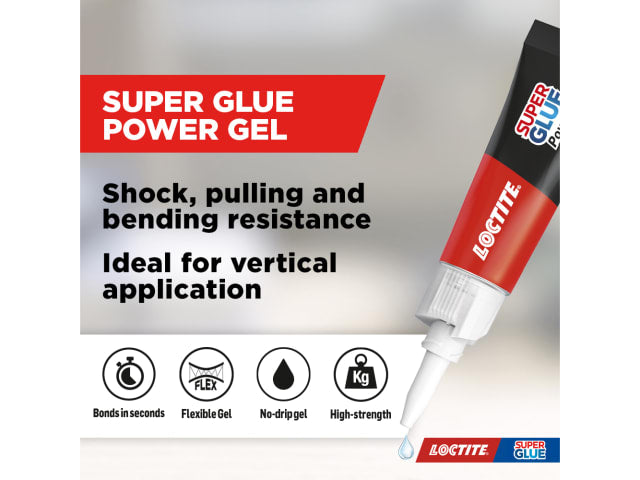 Loctite Super Glue Power Gel 3g Tube-Strong, Waterproof, Multi-Material Adhesive