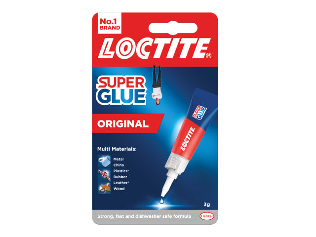 Loctite Super Glue Original 3g Tube Instant Strong Adhesive Waterproof Heatproof