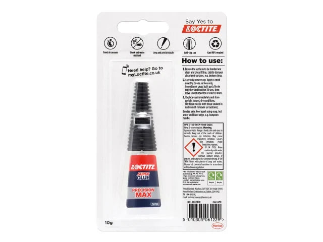Loctite Super Glue Precision Max 10g Instant Strong Waterproof Adhesive