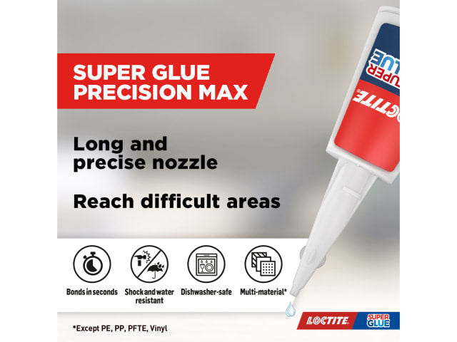 Loctite Super Glue Precision Max 10g Instant Strong Waterproof Adhesive