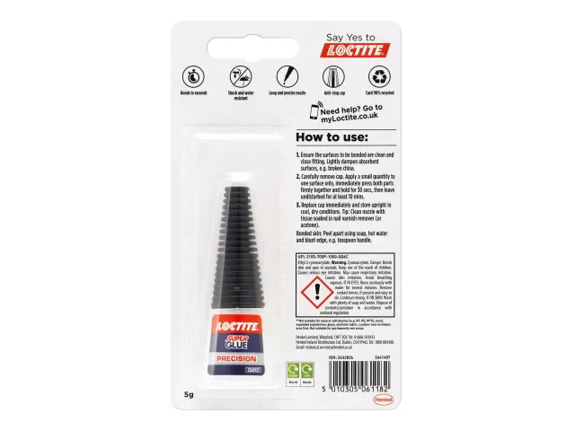 Loctite Super Glue Precision 5g Instant Adhesive Waterproof Shock-Resistant