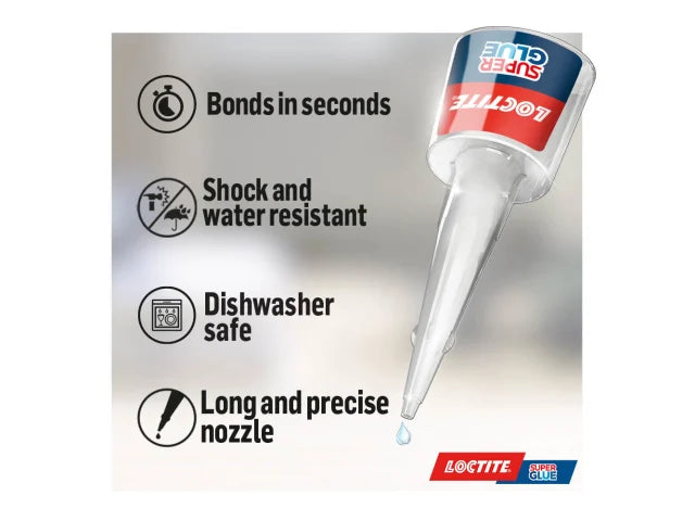 Loctite Super Glue Precision 5g Instant Adhesive Waterproof Shock-Resistant