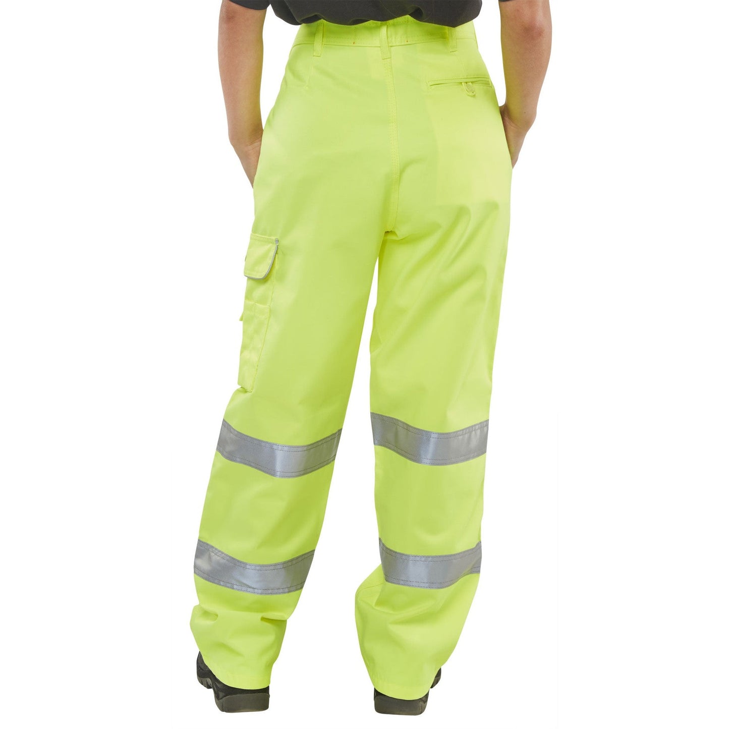 Beeswift Ladies EN ISO 20471 Saturn Yellow Trousers with Pockets and Tape