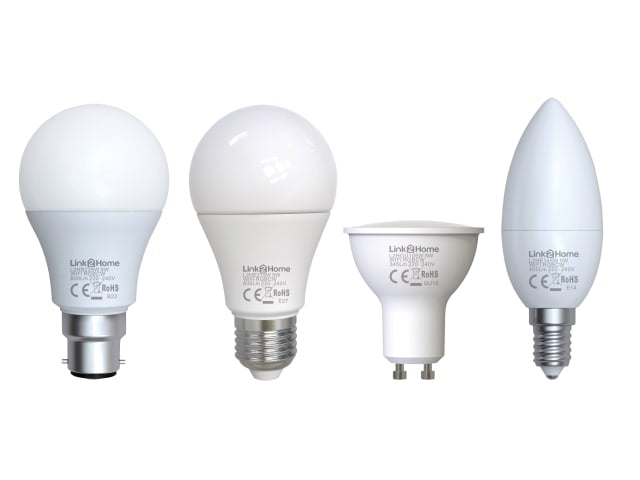 Link2Home Wi-Fi LED Dimmable Bulb B22 Opal GLS 9W 800lm RGB Smart Light