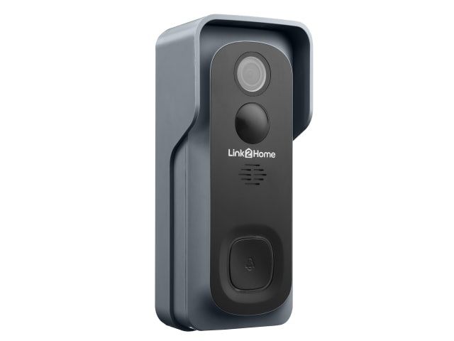 Link2Home Weatherproof Smart Doorbell IP54 HD Camera 2-Way Audio Night Vision