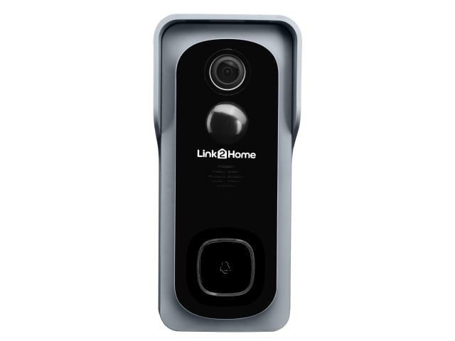 Link2Home Weatherproof Smart Doorbell IP54 HD Camera 2-Way Audio Night Vision