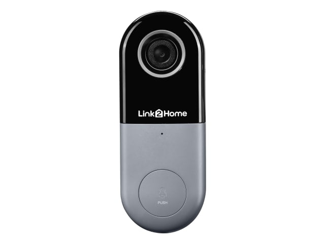 Link2Home Weatherproof Smart Wired Doorbell HD 1080p Night Vision 2-Way Audio