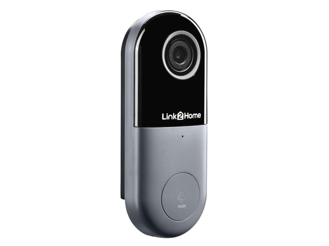 Link2Home Weatherproof Smart Wired Doorbell HD 1080p Night Vision 2-Way Audio