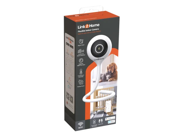 Link2Home Flexible Indoor Camera 1080p HD Night Vision Pet Baby Monitor