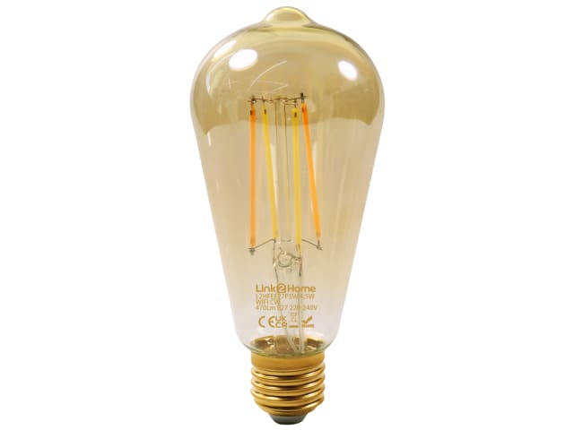 Link2Home Wi-Fi LED Dimmable Filament Bulb E27 4.5W 470lm Smart Control