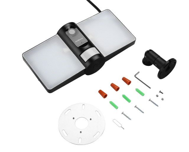 Link2Home Outdoor Smart Floodlight Camera + HD Video, Motion Detect, 2Way Audio