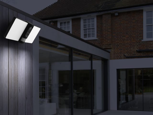 Link2Home Outdoor Smart Floodlight Camera + HD Video, Motion Detect, 2Way Audio