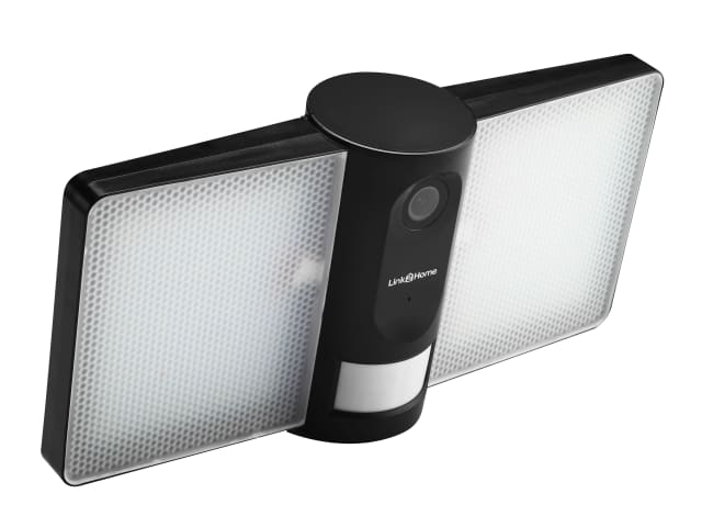 Link2Home Outdoor Smart Floodlight Camera + HD Video, Motion Detect, 2Way Audio