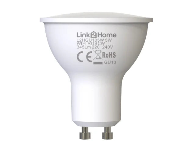 Link2Home GU10 Wi-Fi LED Bulb RGB Dimmable 16M Colors Smart Home Lighting