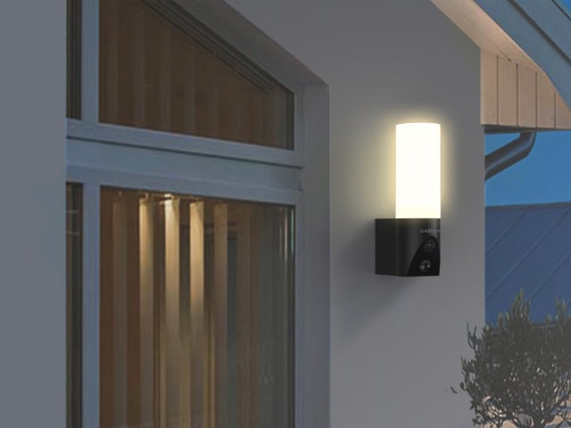 Link2Home Smart Porch Light + Camera, Motion Detection, 2-Way Audio, 1000 Lumens