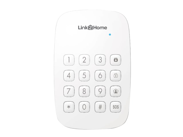 Link2Home Smart Alarm Keypad Zigbee 80m Range Battery Powered Tamper Protection