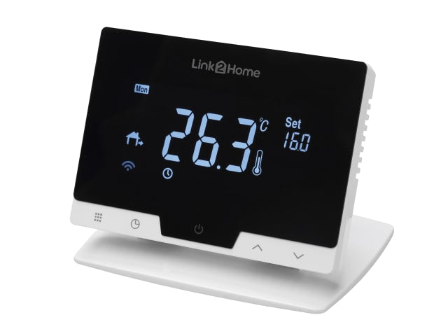 Link2Home Smart Thermostat WiFi Control Energy Saving Remote Heating 3.8in LCD