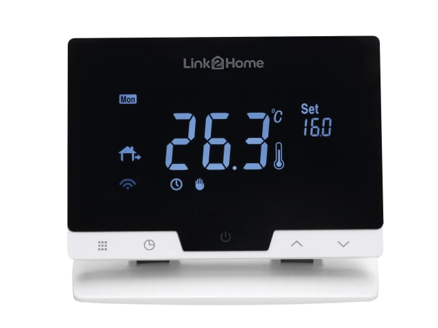Link2Home Smart Thermostat WiFi Control Energy Saving Remote Heating 3.8in LCD