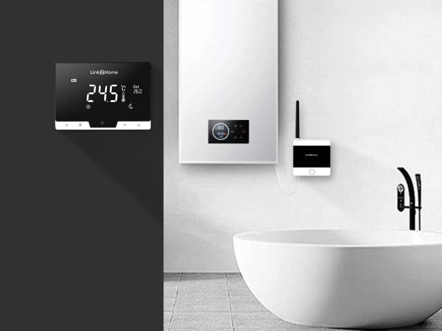 Link2Home Smart Thermostat WiFi Control Energy Saving Remote Heating 3.8in LCD