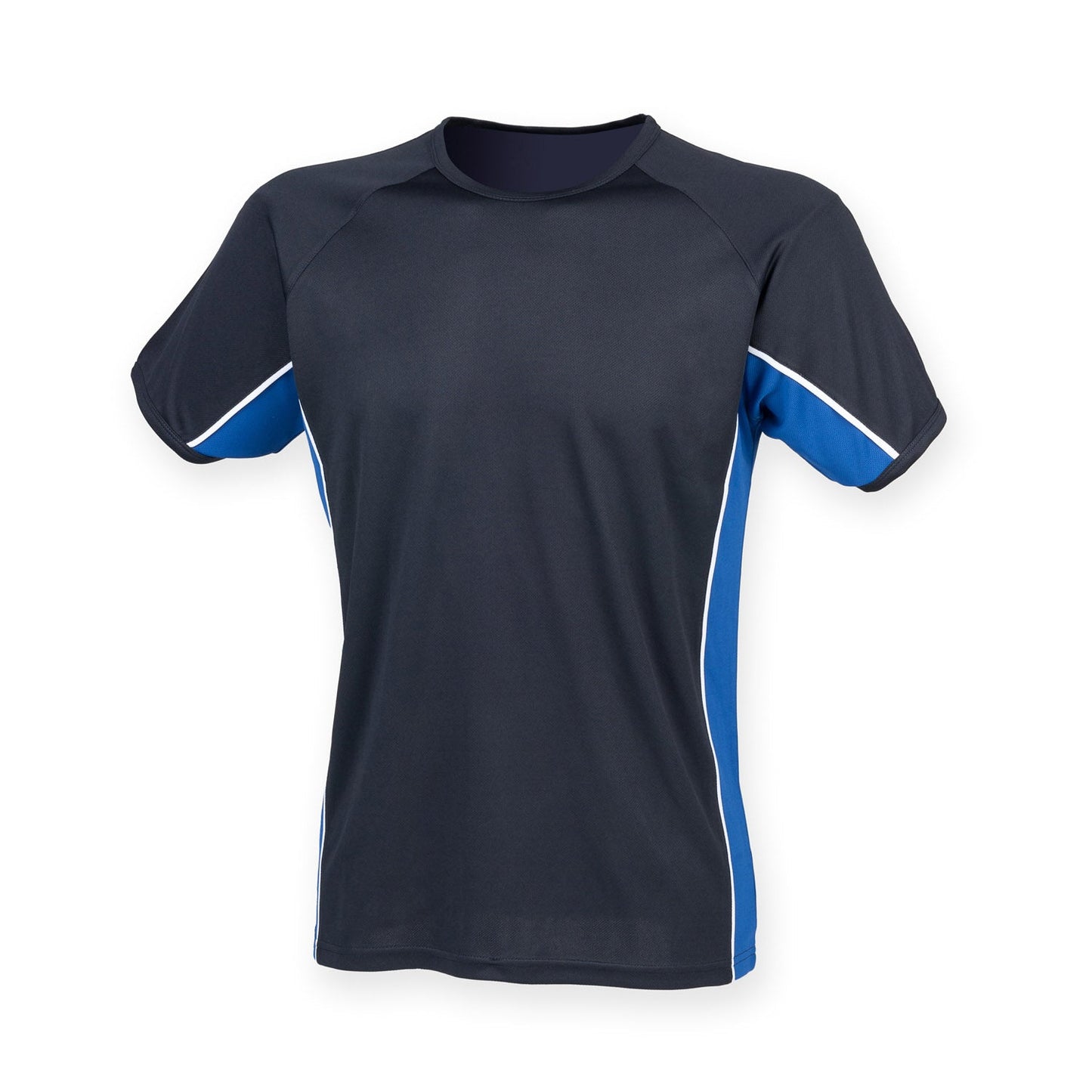 Finden & Hales Performance Panel T-Shirt Wicking Fabric Crew Neck Sportswear
