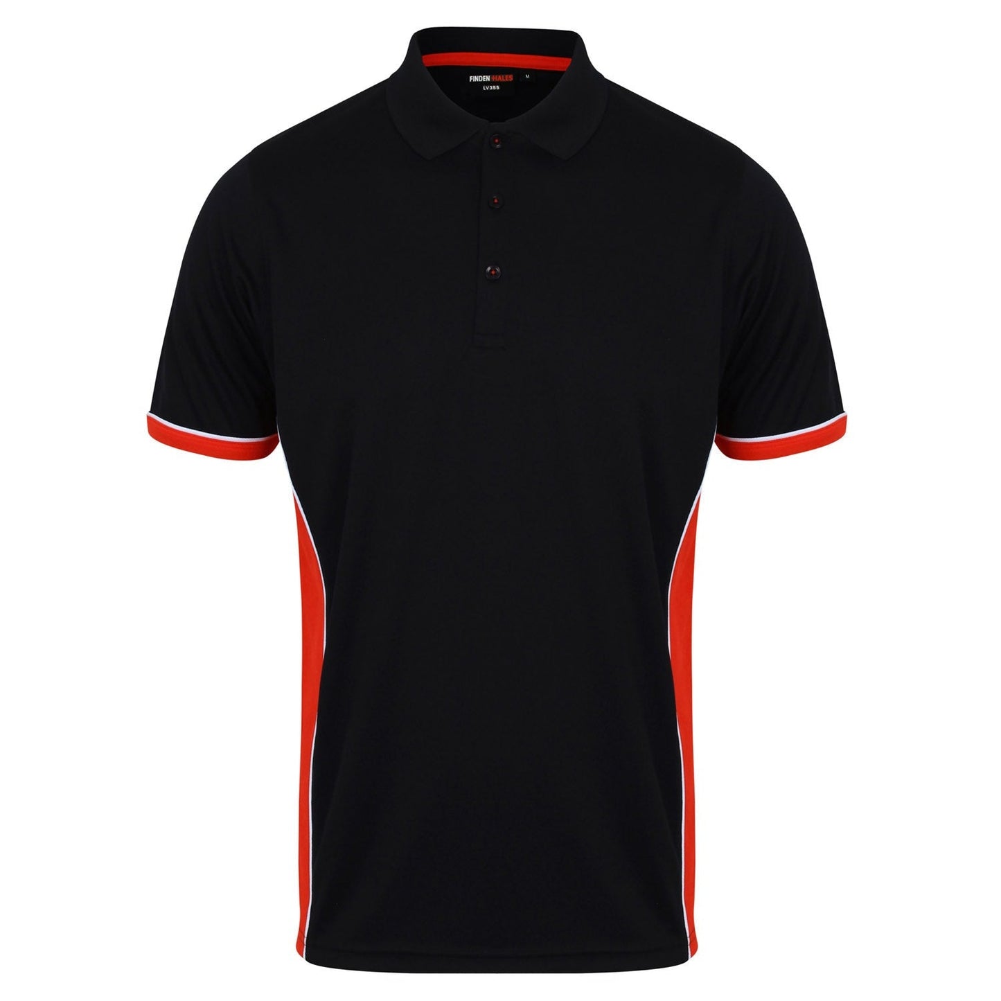 Finden & Hales Panel Polo Shirt Wicking Fabric Cool Dry Sportswear XS-2XL