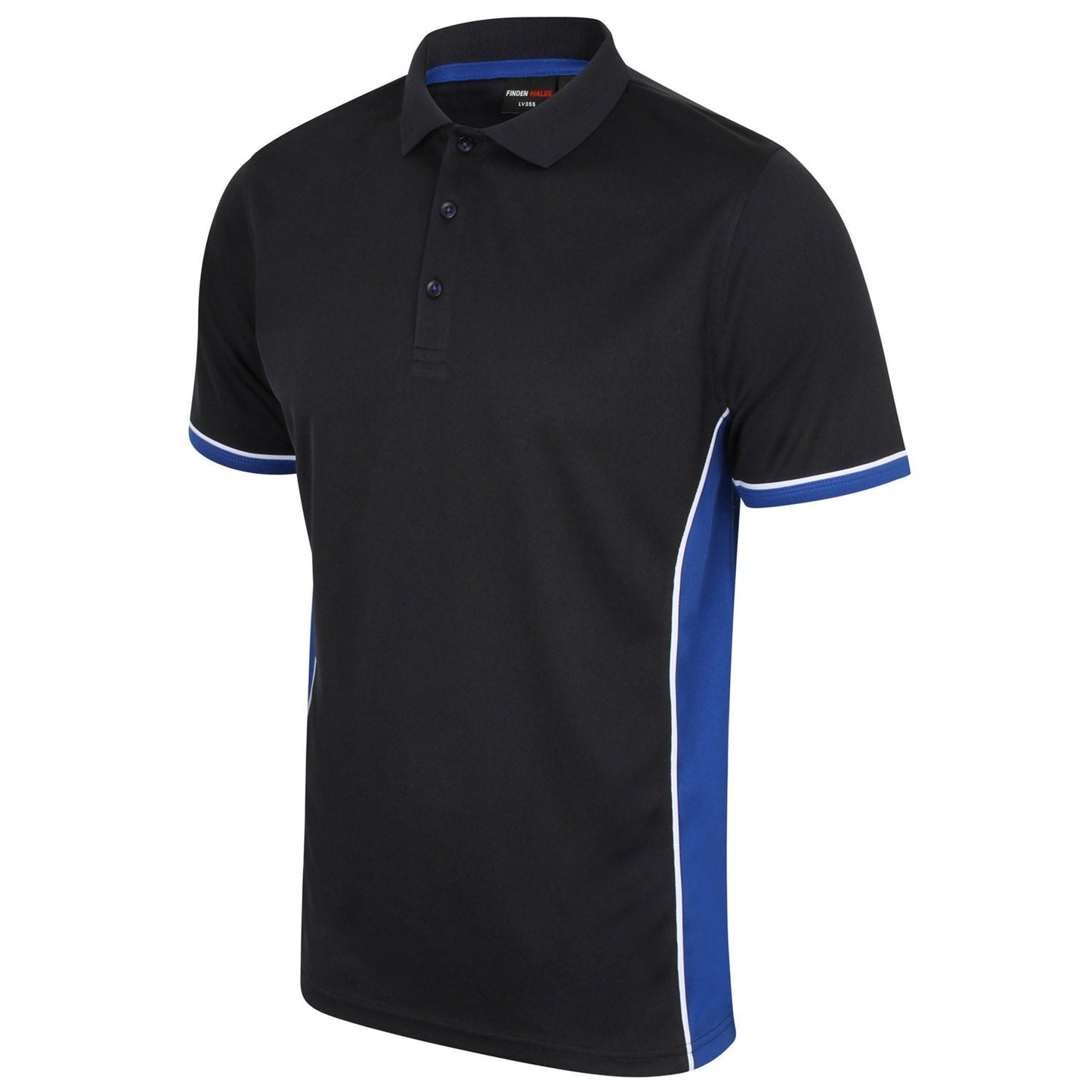 Finden & Hales Panel Polo Shirt Wicking Fabric Cool Dry Sportswear XS-2XL