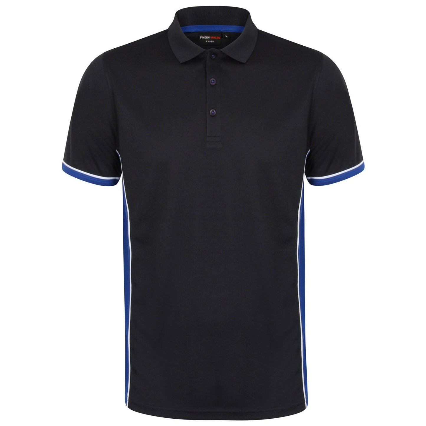 Finden & Hales Panel Polo Shirt Wicking Fabric Cool Dry Sportswear XS-2XL