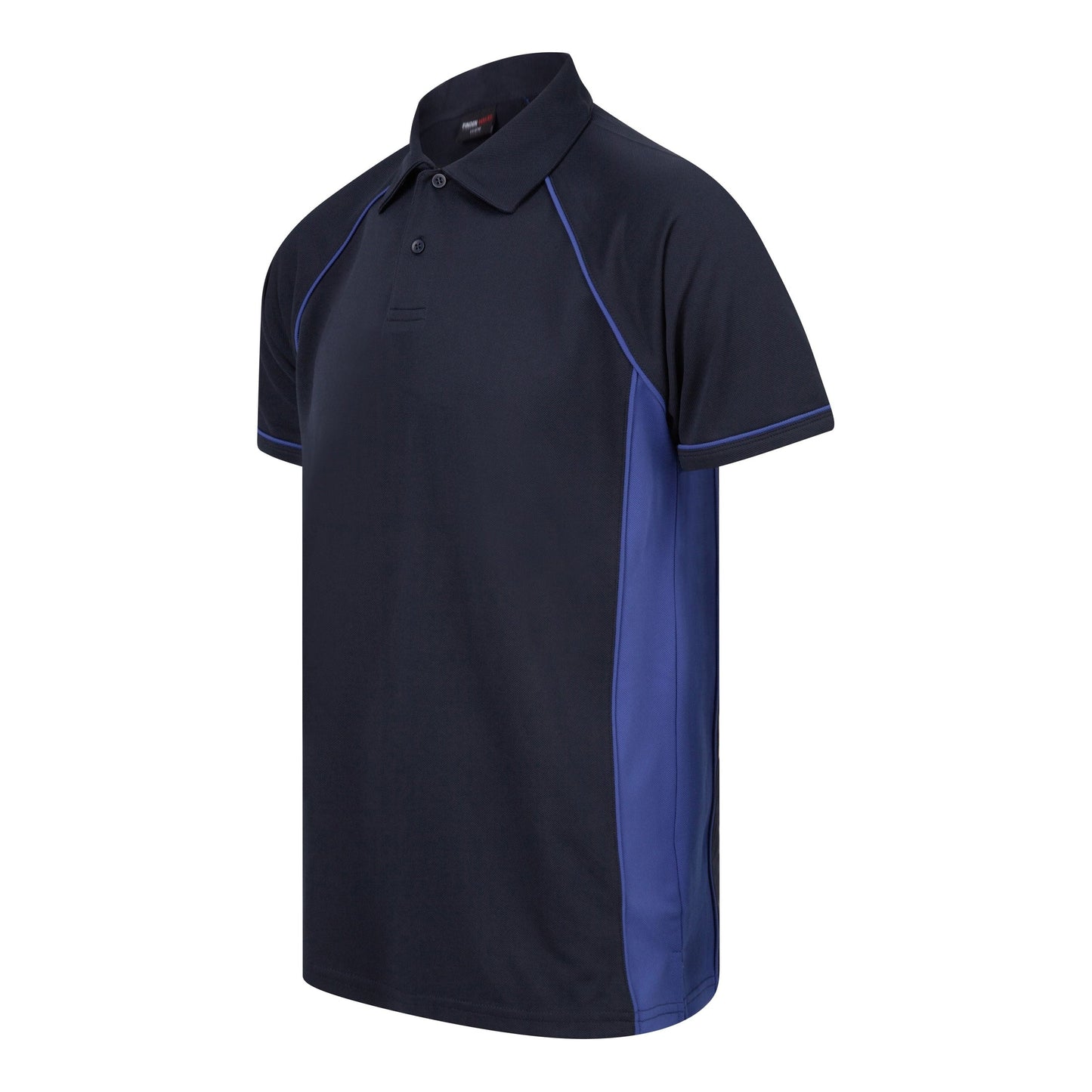 Finden & Hales Piped Performance Polo Navy/Royal CoolPlus Fabric Sports Fit