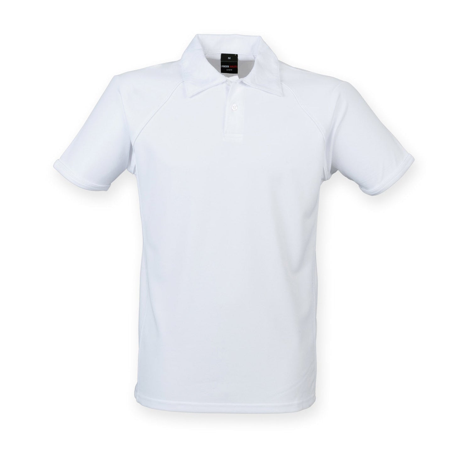 Finden & Hales Piped Performance Polo White CoolPlus Fabric Sports Fit S-3XL