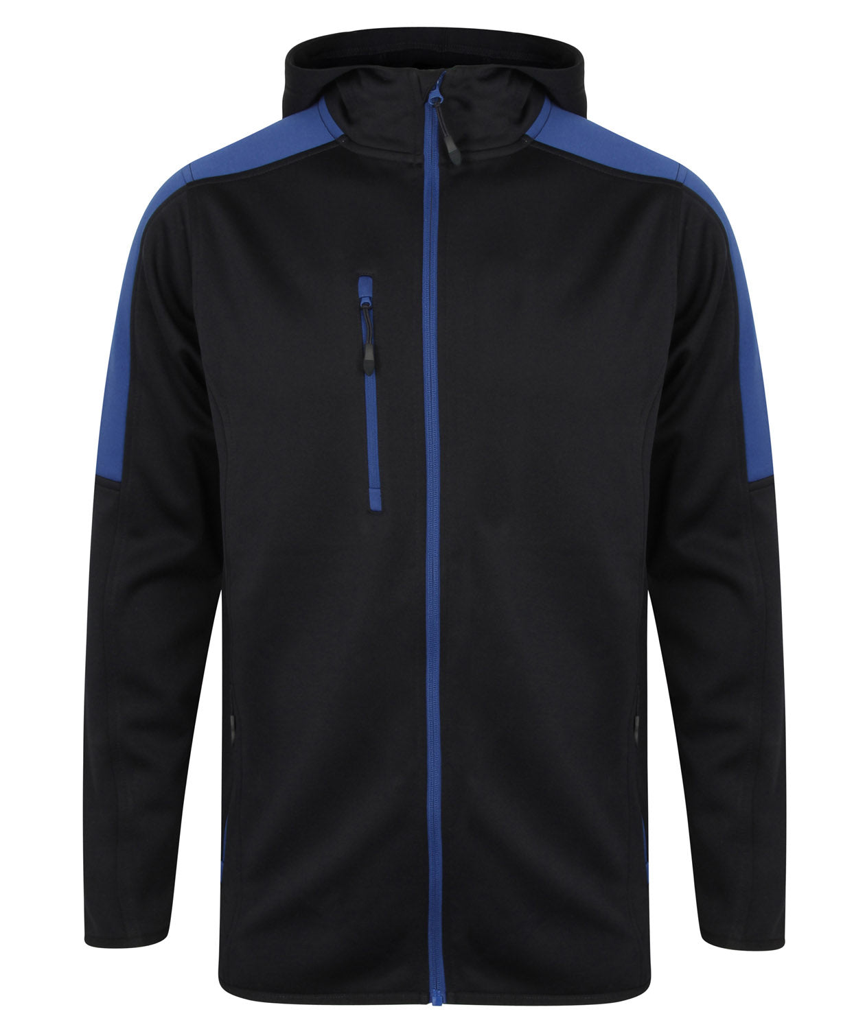 Finden & Hales Active Softshell Jacket Hooded Contrast Panels Zipped Pockets