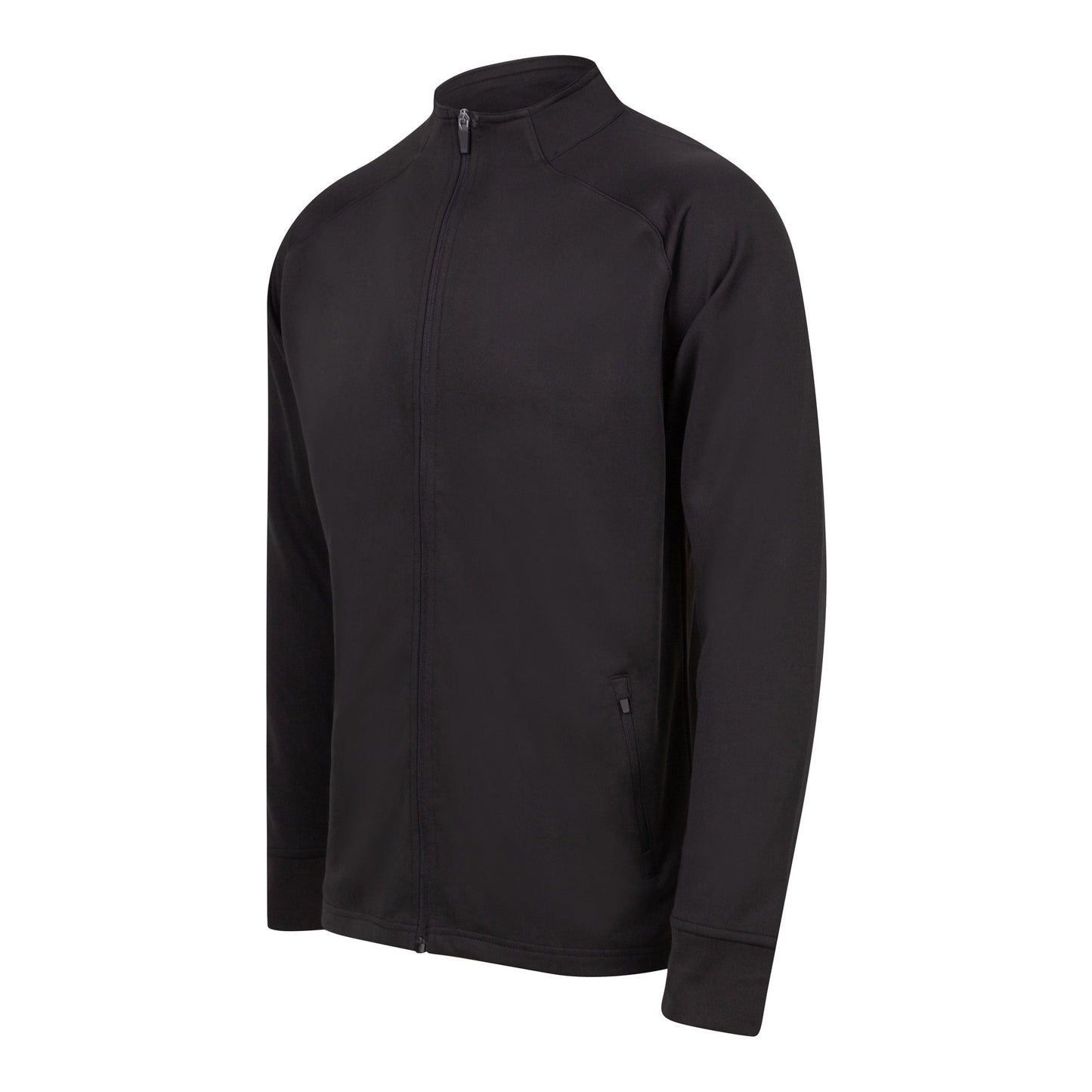 Finden & Hales Knitted Tracksuit Top Slim Fit Contrast Panels Zip Pockets