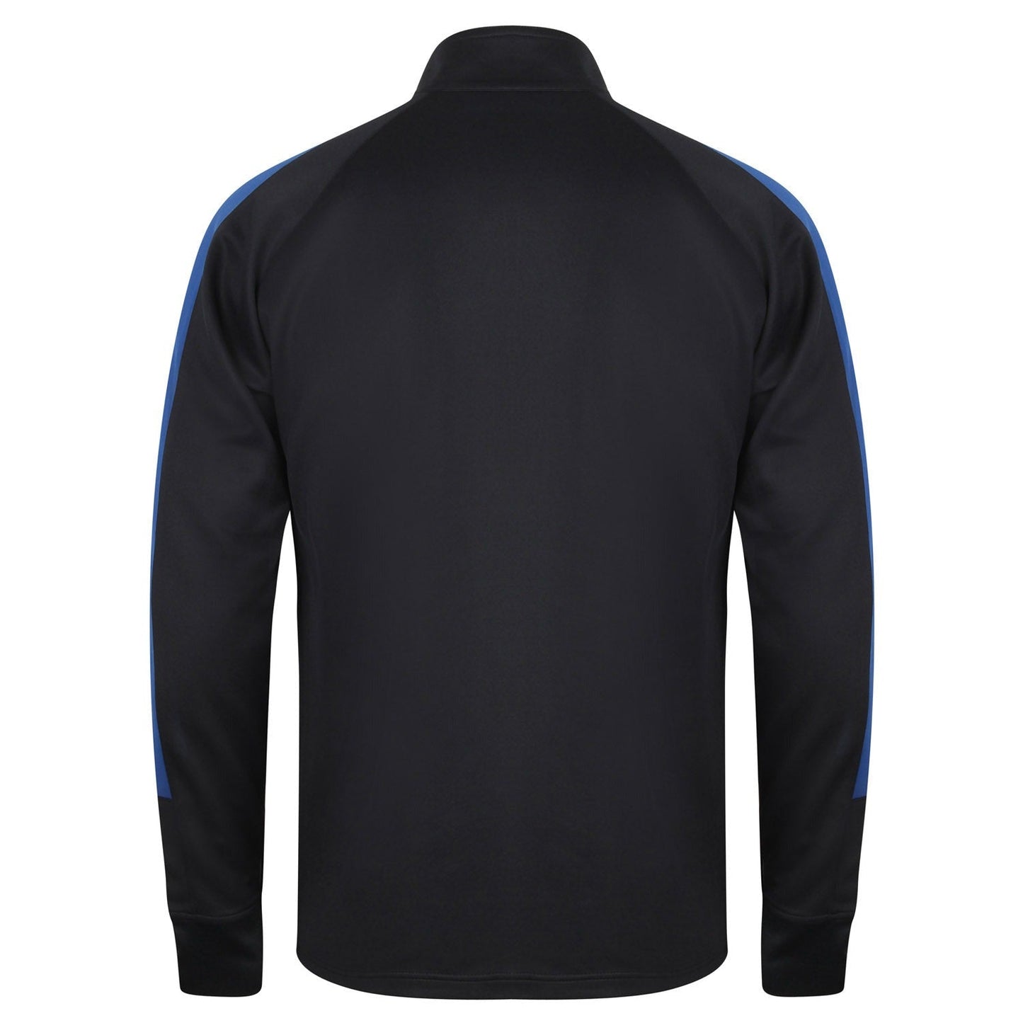 Finden & Hales Knitted Tracksuit Top Slim Fit Contrast Panels Zip Pockets