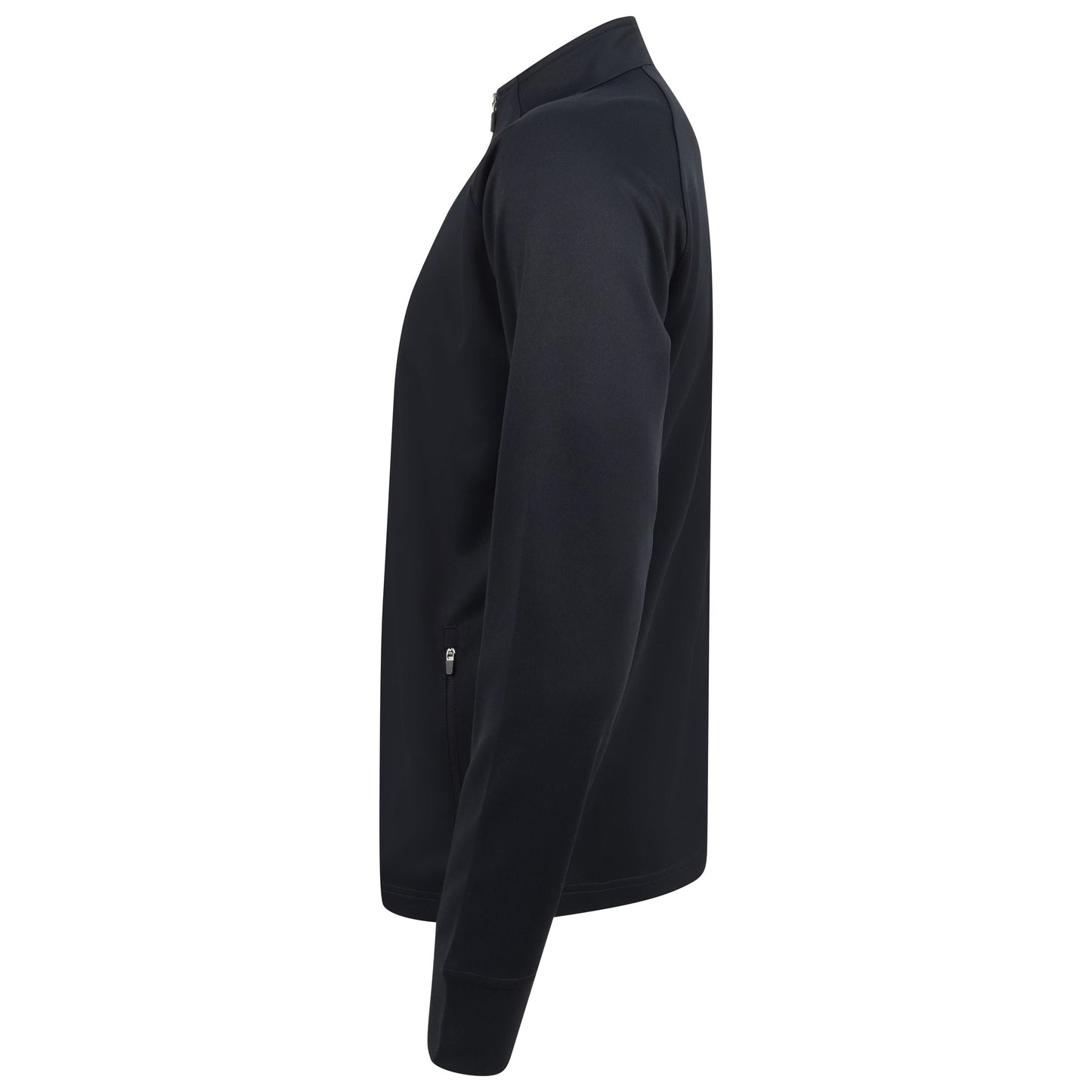 Finden & Hales Knitted Tracksuit Top Slim Fit Contrast Panels Zip Pockets