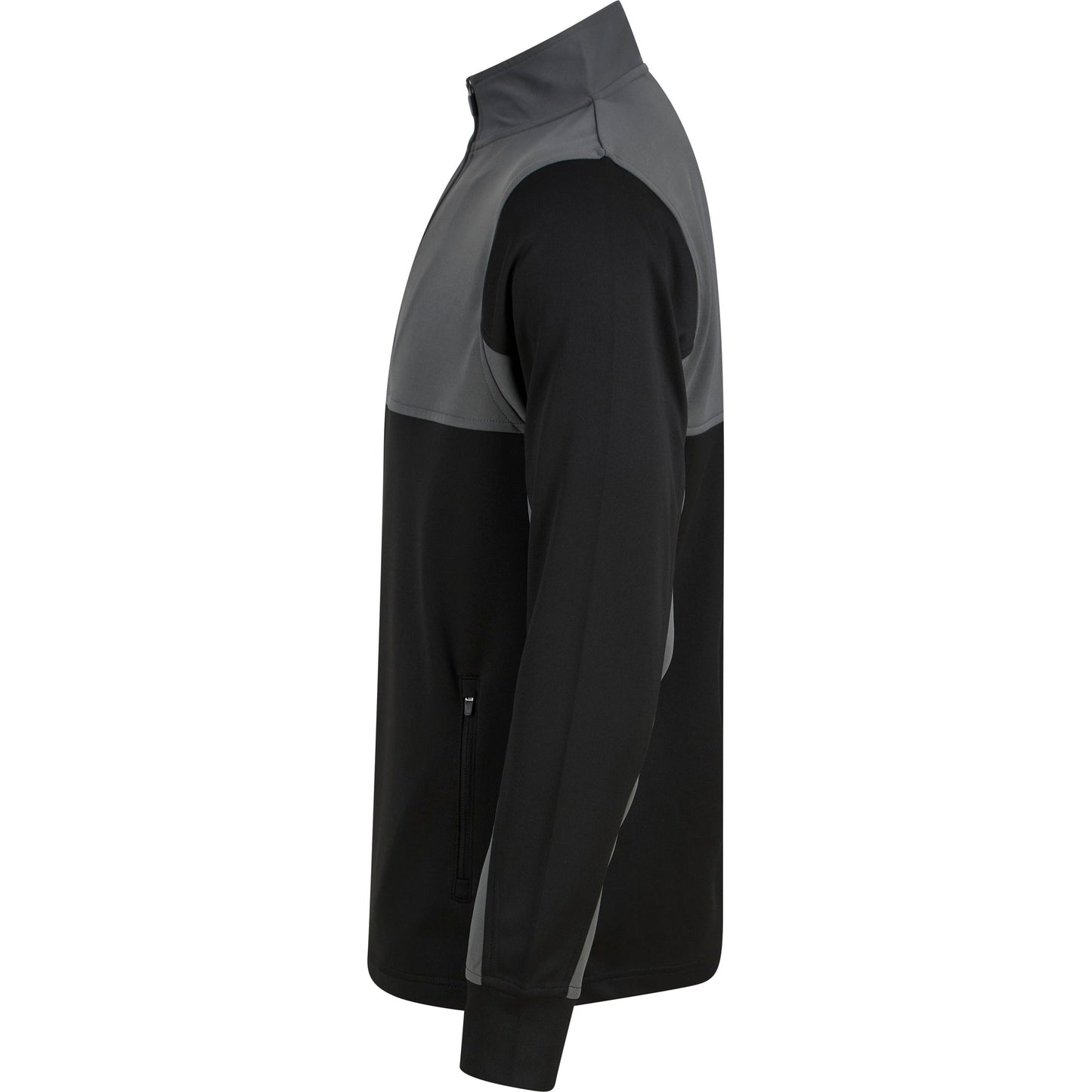 Finden & Hales Men's 1/4 Zip Tracksuit Top with Contrast Panels and Pockets