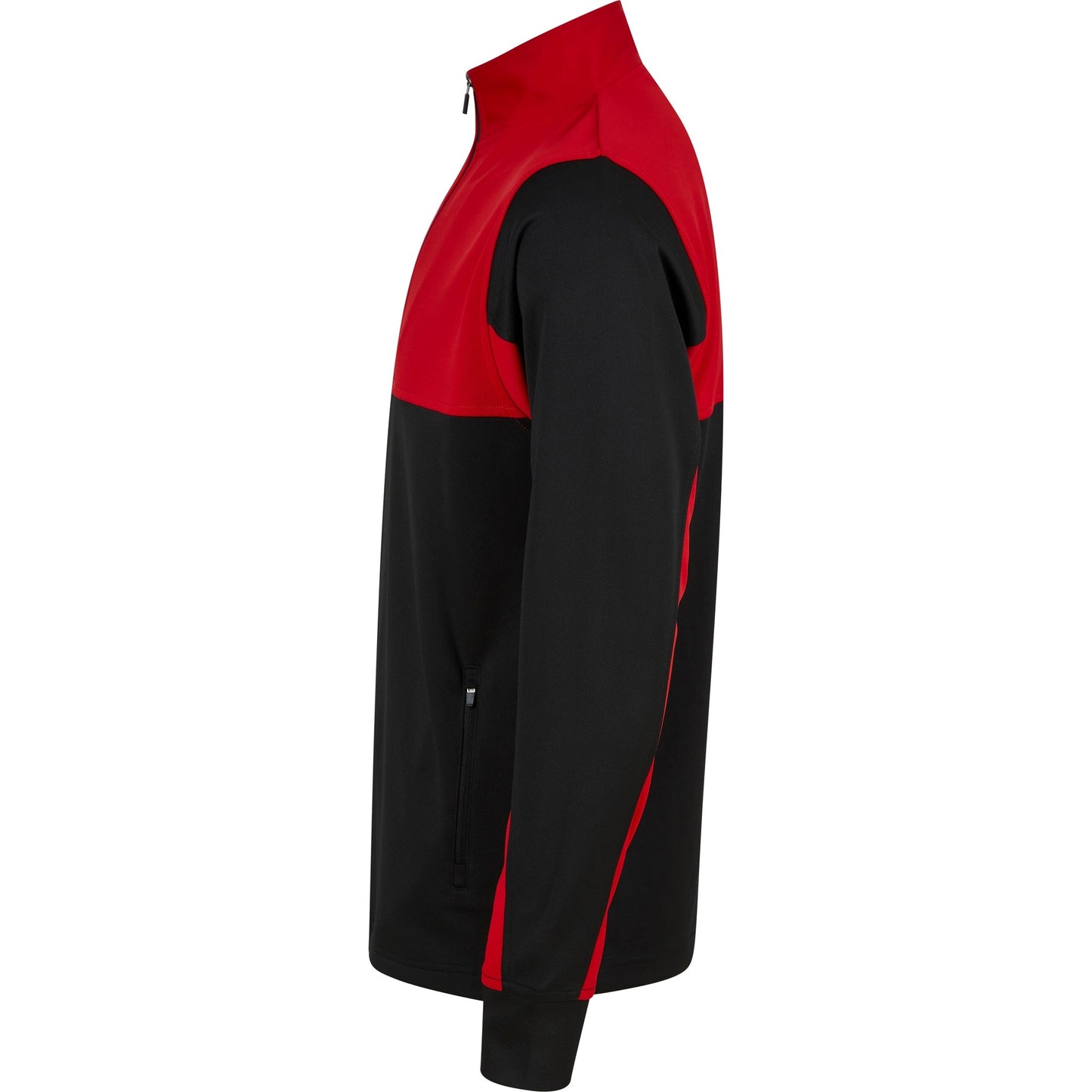 Finden & Hales Men's 1/4 Zip Tracksuit Top with Contrast Panels and Pockets