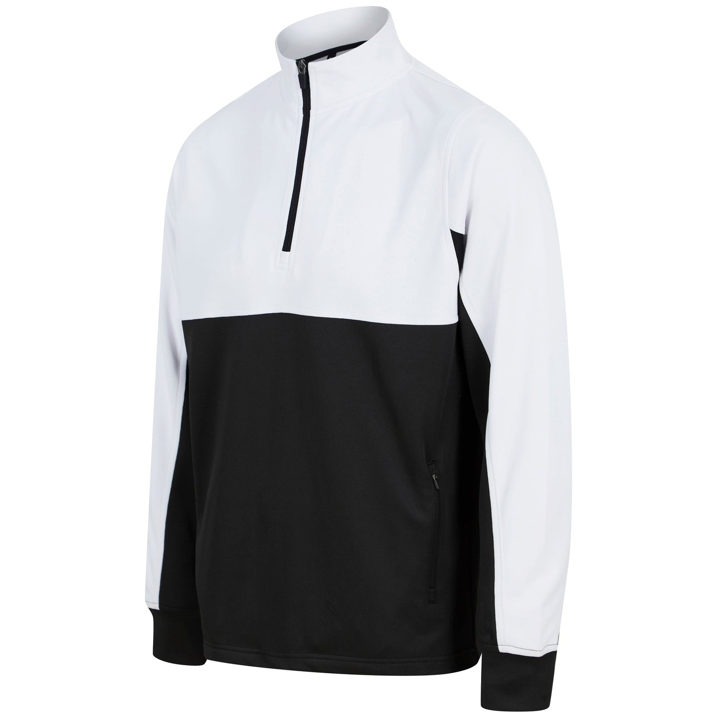 Finden & Hales Men's 1/4 Zip Tracksuit Top with Contrast Panels and Pockets